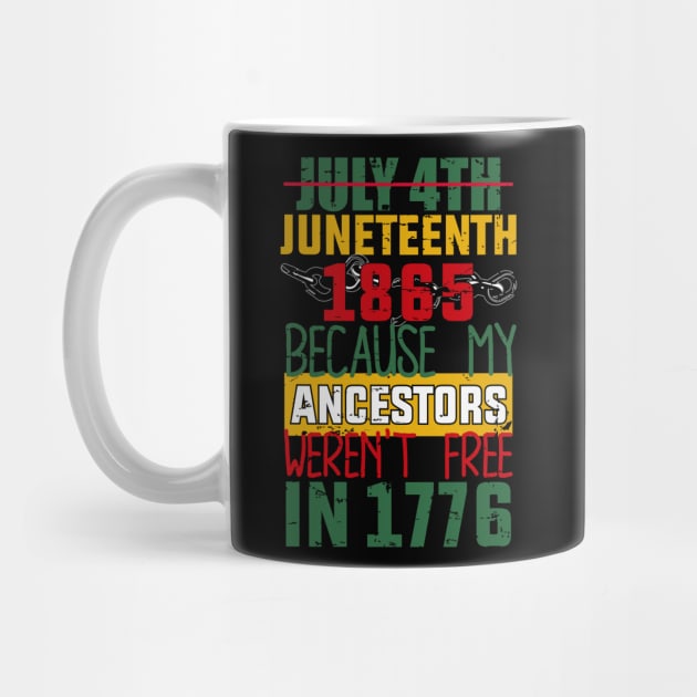 Juneteenth, Black History, Because My ancestors weren't free in 1776 by UrbanLifeApparel